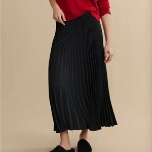 Jenni Kayne Black Pleated Maxi Skirt (Medium)